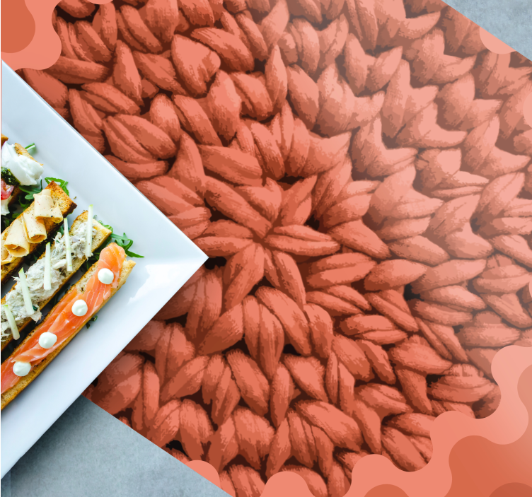 Tischset mit strukturiertem blattmotiv - TenStickers