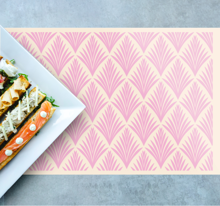 Tischset mit strukturiertem blattmuster - TenStickers