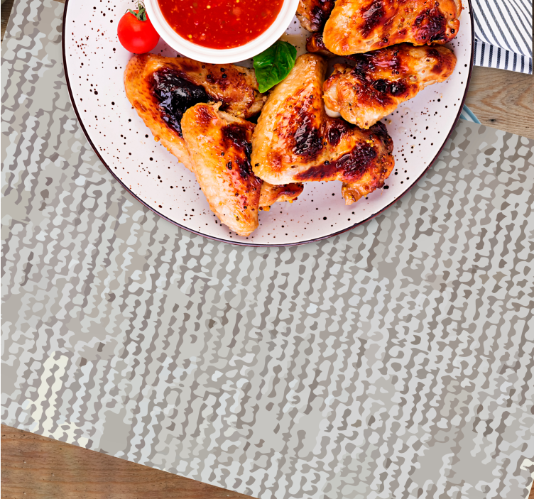 Tischset mit strukturiertem grauen muster - TenStickers