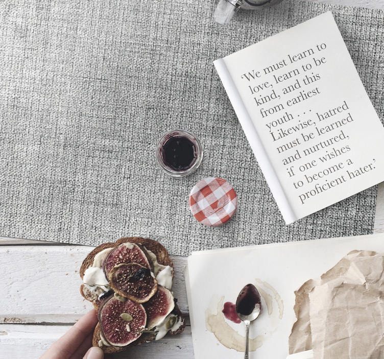 Tischset mit strukturiertem grauen oberfläche - TenStickers