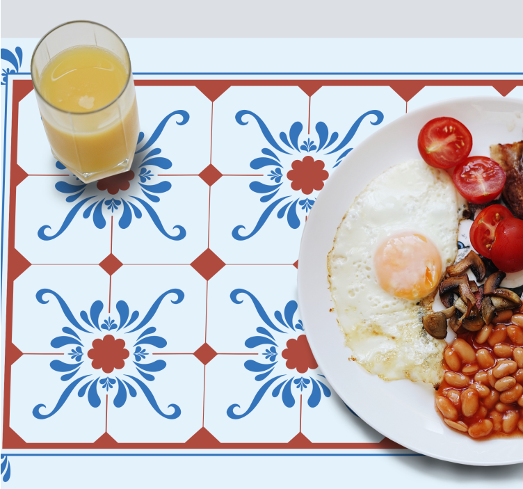 Tischset mit vintage floralem muster - TenStickers