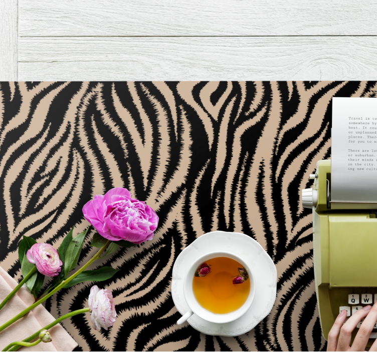 Tischset mit zebramuster oberfläche - TenStickers