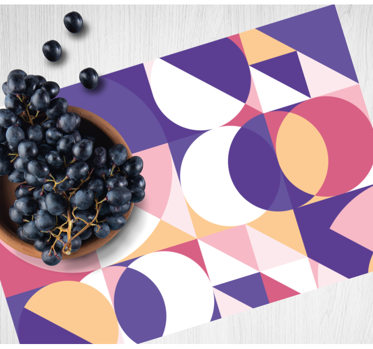 Tischset modern geometrische farbanordnung - TenStickers