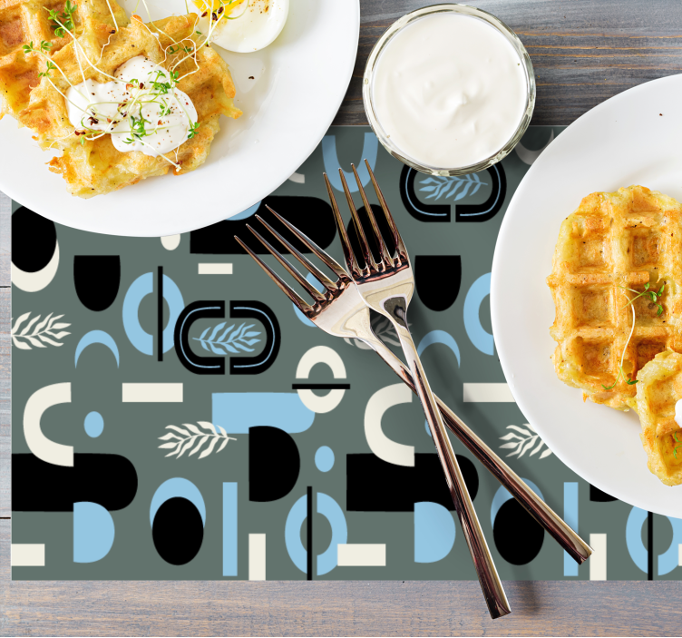 Tischset modern geometrische musterkomposition - TenStickers