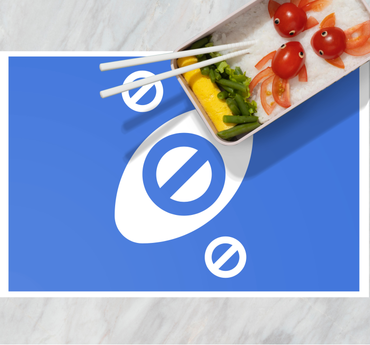 Tischset modern in minimalistischen blauakzenten - TenStickers