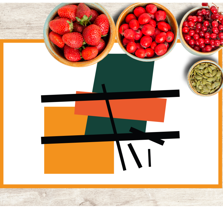 Tischset modern mit abstrakten geometrischen blöcken - TenStickers