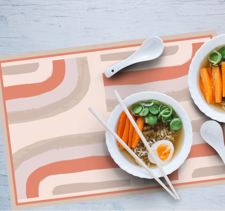 Tischset modern mit bunten geschwungenen mustern - TenStickers