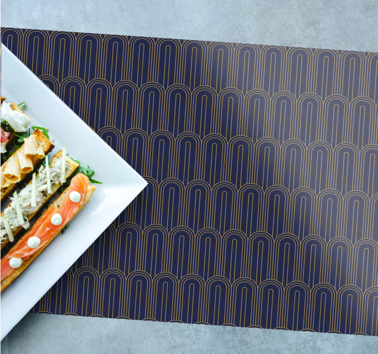 Tischset modern mit eleganten geschwungenen linien - TenStickers