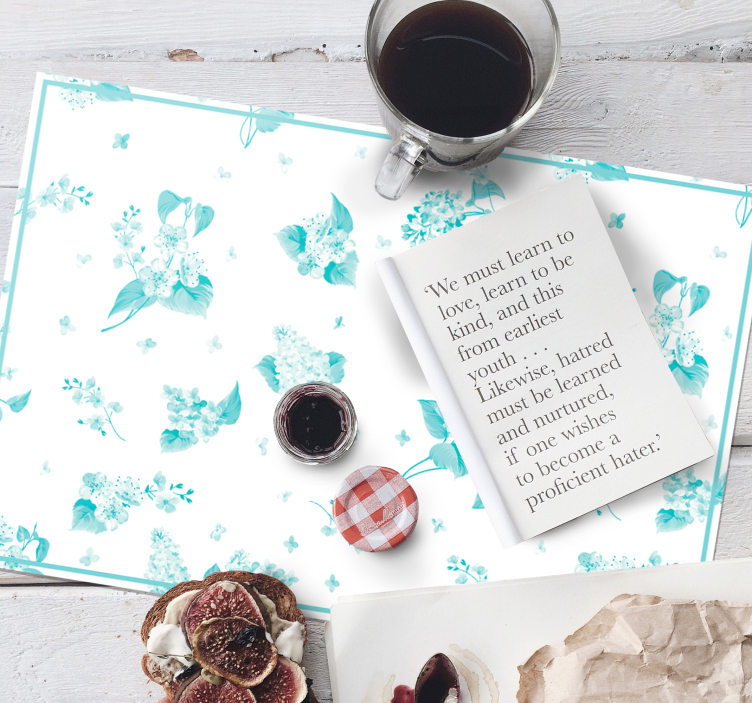 Tischset modern mit floralem muster - TenStickers