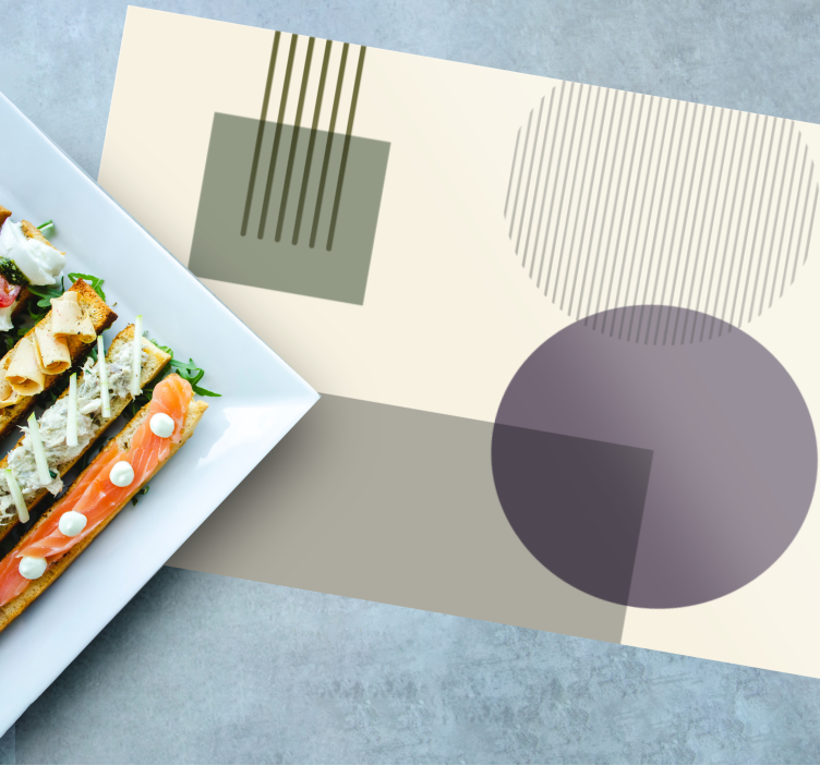 Tischset modern mit geometrischem muster - TenStickers