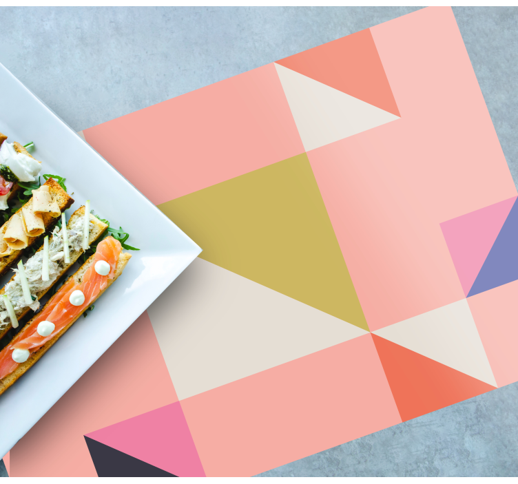 Tischset modern mit geometrischen farbabschnitten - TenStickers