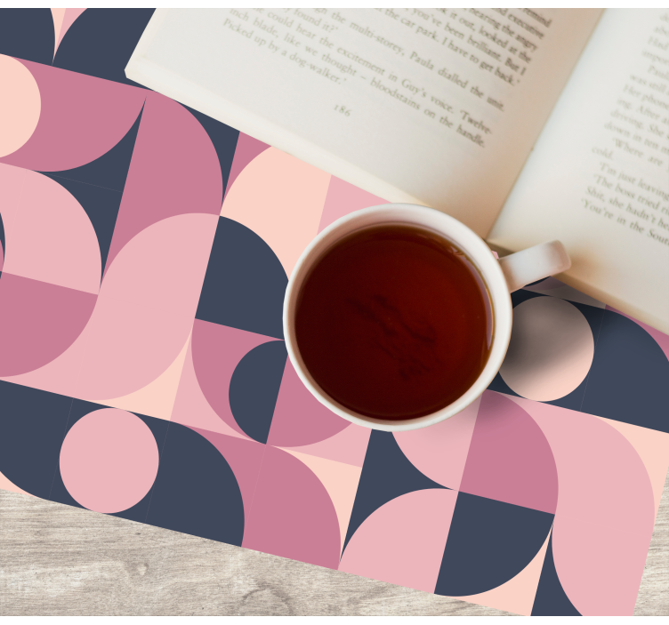 Tischset modern mit geschwungenen geometrischen mustern - TenStickers