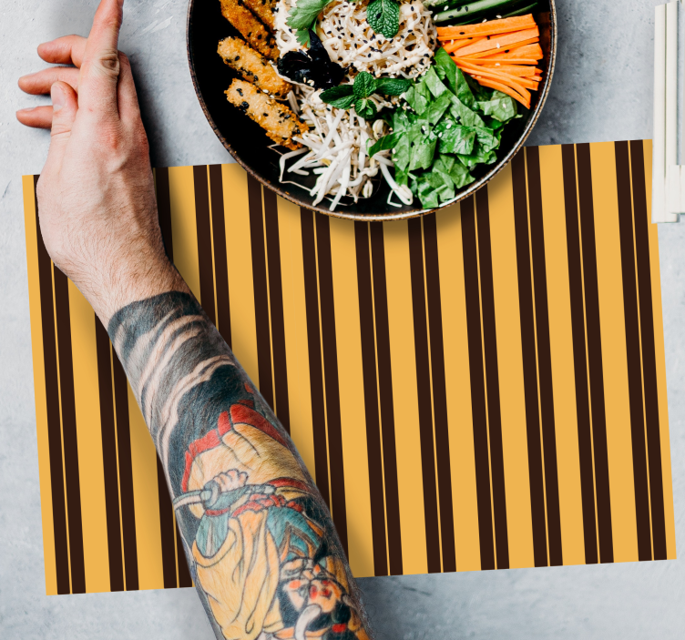 Tischset modern mit gestreiftem tischbezug - TenStickers