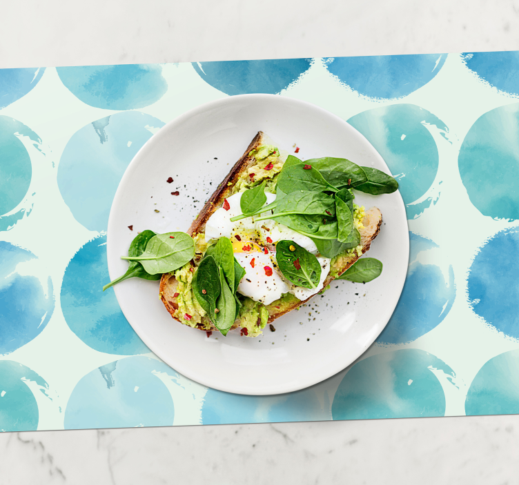 Tischset modern mit kreisförmigen aquarellmotiven - TenStickers