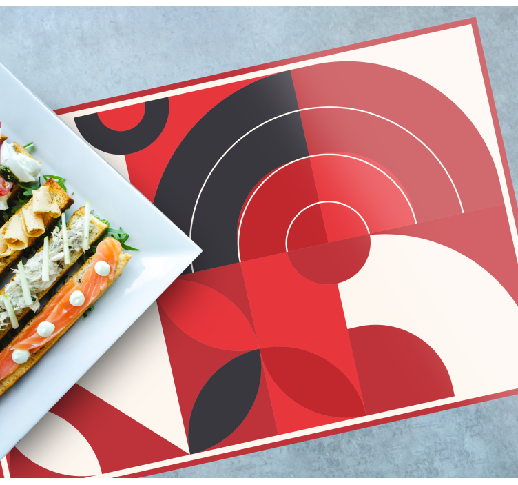 Tischset modern mit lebendigen geometrischen formen - TenStickers