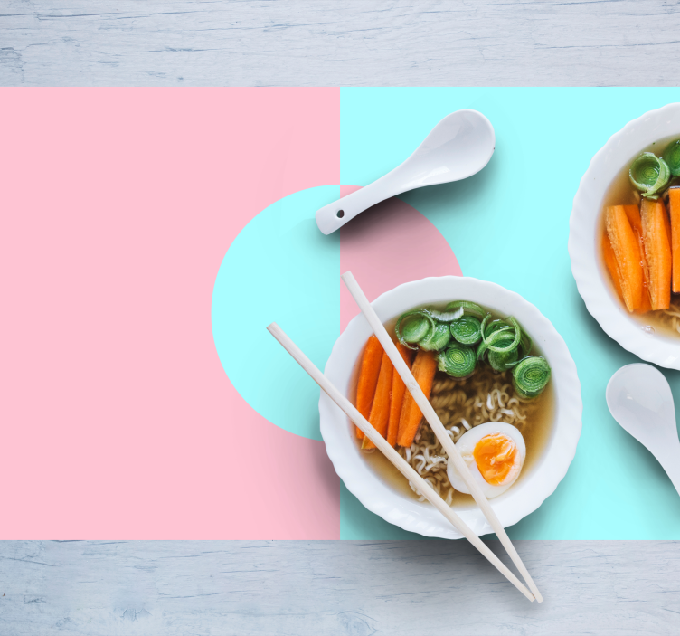 Tischset modern schalenanordnung minimalismus - TenStickers