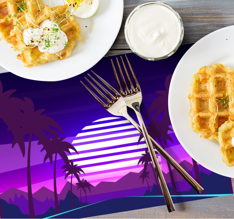 Tischset modern tropischer sonnenuntergang - TenStickers