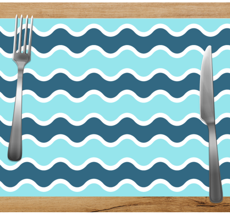 Tischset modern wellenlinienmuster - TenStickers
