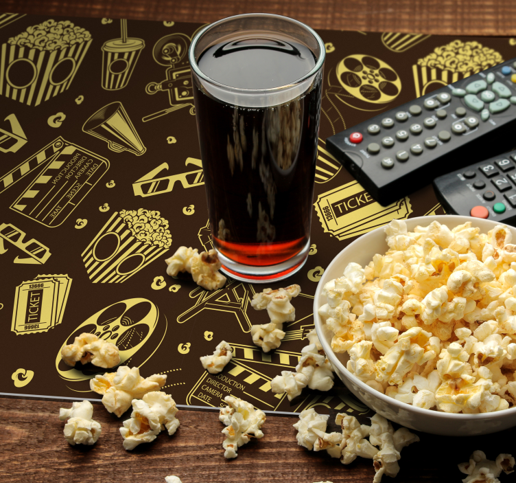 Tischset rechteckig Kino Muster - TenStickers