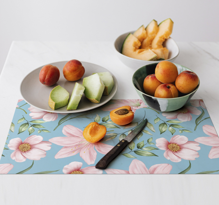 Tischset rechteckig Romantisches retro Muster - TenStickers