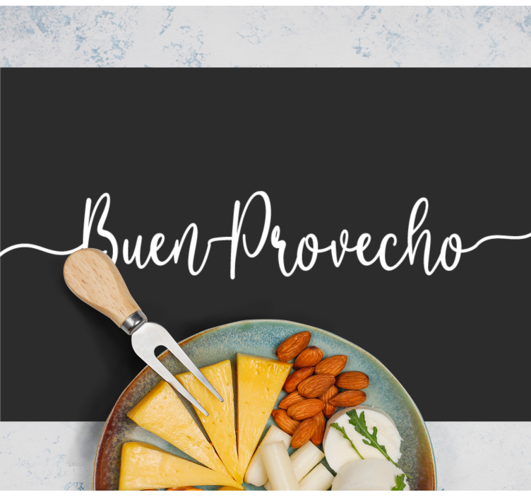 Tischset text elegante essensaffirmation - TenStickers