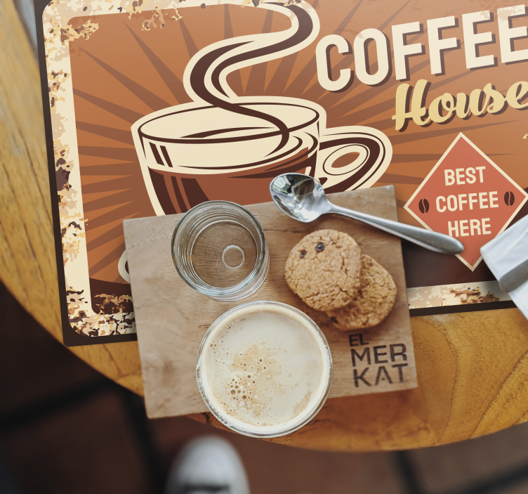 Tischset text kaffeehaus zitat - TenStickers