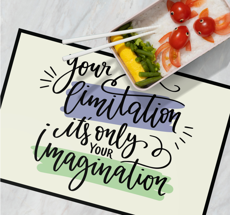 Tischset text mit motivierenden spruchkunstwerken - TenStickers