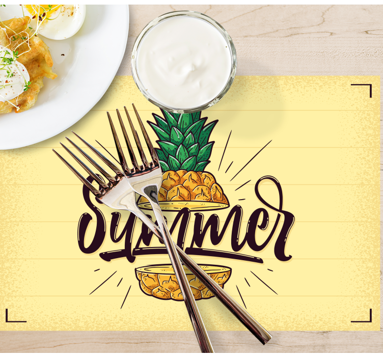 Tischset text mit sommer ananas grafik - TenStickers