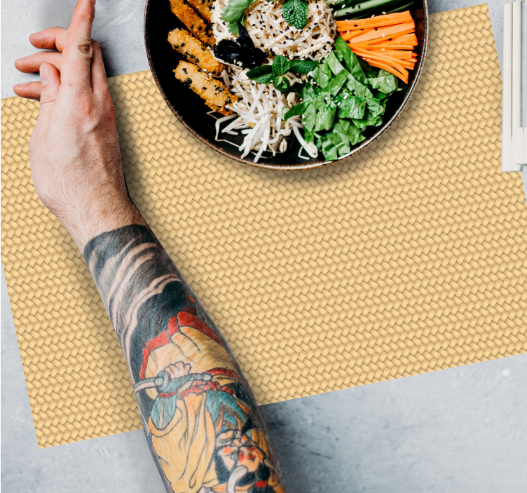 Tischset Textur geflochtenes Muster - TenStickers