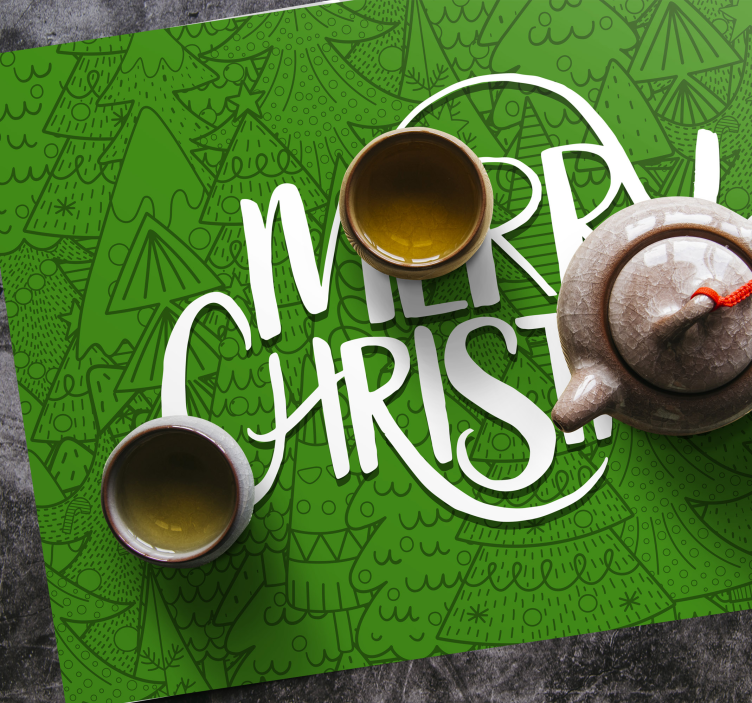 Tischset weihnachten fröhliche feiertagsgrüße - TenStickers