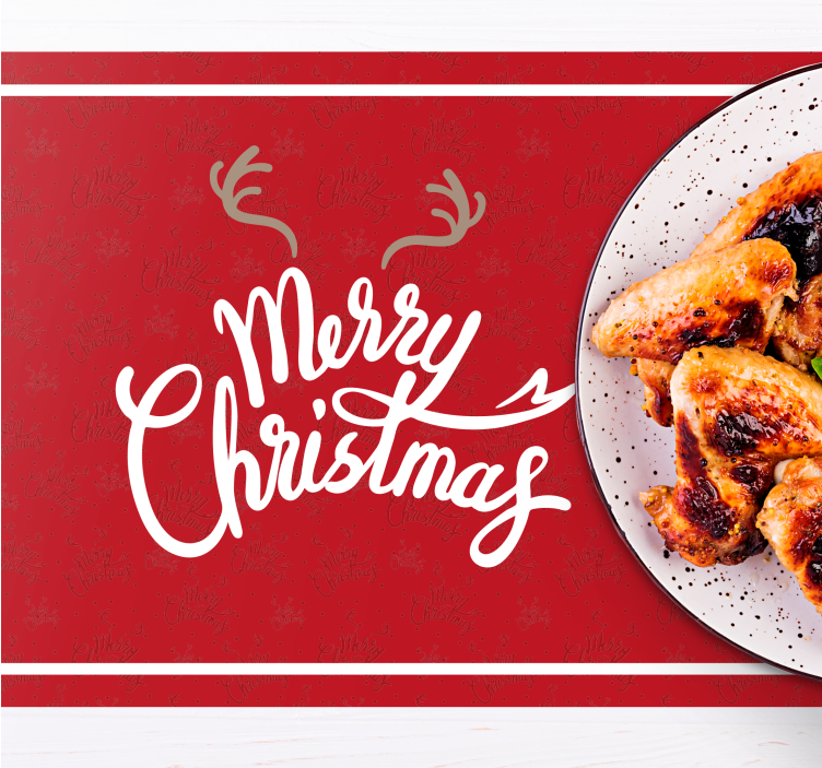 Tischset weihnachten fröhliche weihnachtsgrüße - TenStickers