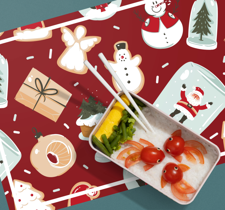Tischset weihnachten mit festlichen feiertagsmotiven - TenStickers
