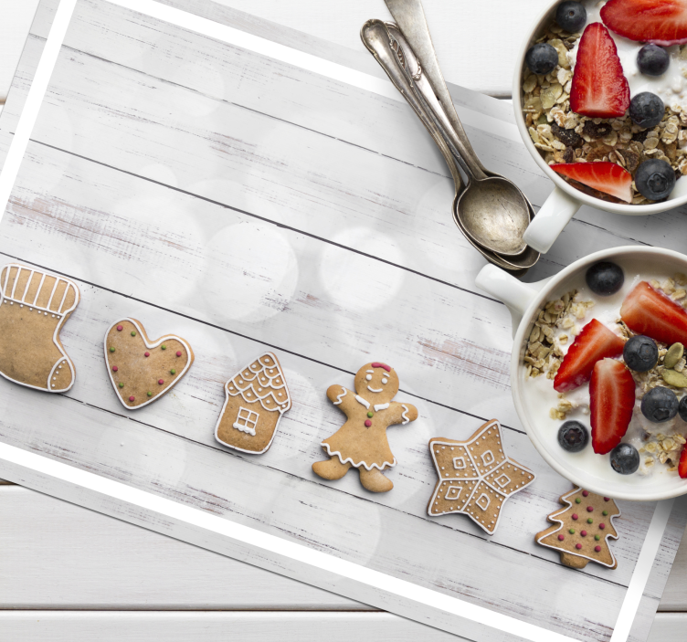 Tischset weihnachten mit lebkuchenplätzchen sortiment - TenStickers