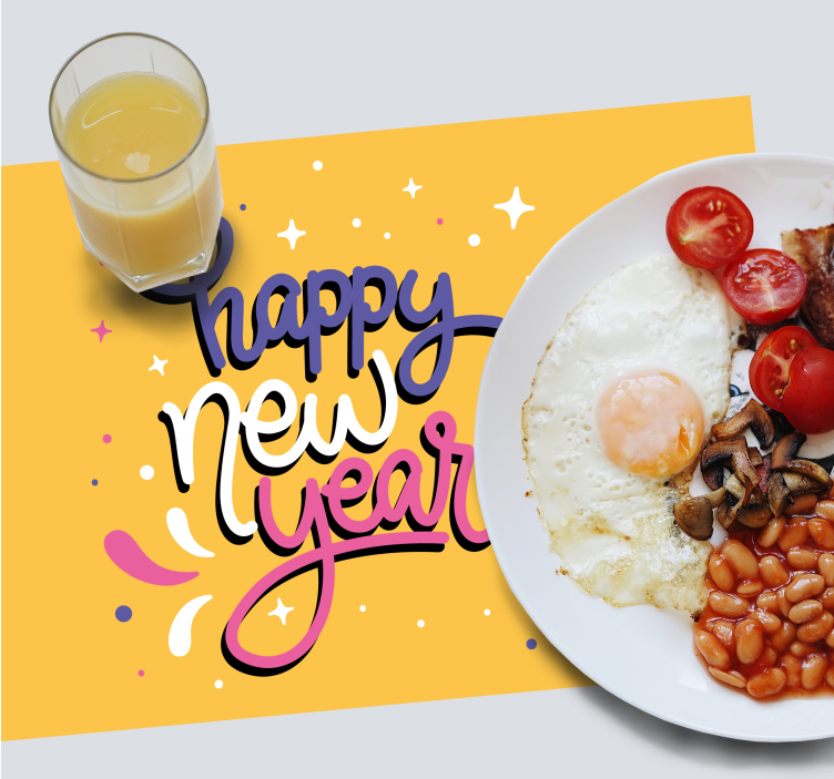 Tischset weihnachten mit neujahrs-schriftzug - TenStickers