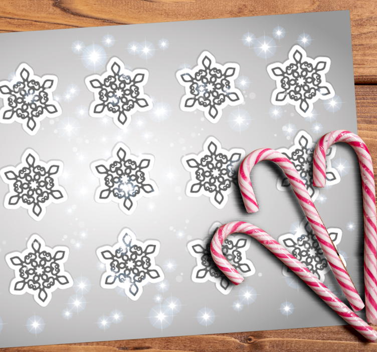 Tischset weihnachten mit schneeflocken-muster - TenStickers