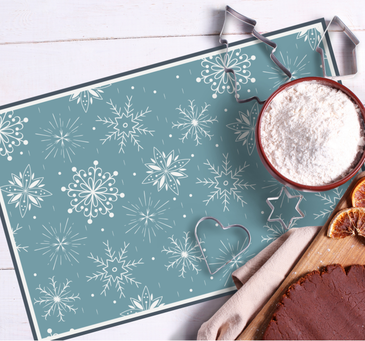 Tischset weihnachten schneeflocken-motiv hintergrund - TenStickers