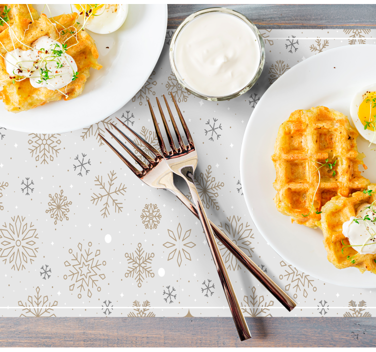 Tischset weihnachten schneeflocken muster deko - TenStickers