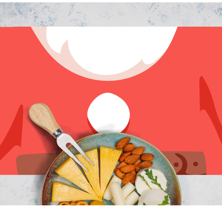 Tischset weihnachten und weihnachtsmann t-shirt - TenStickers