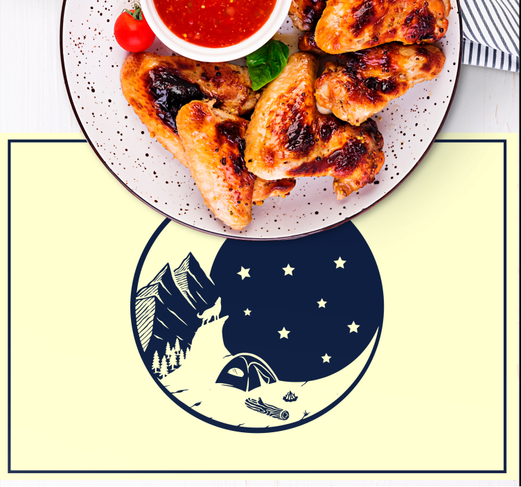 Tischsets originell berg-camping-szene - TenStickers