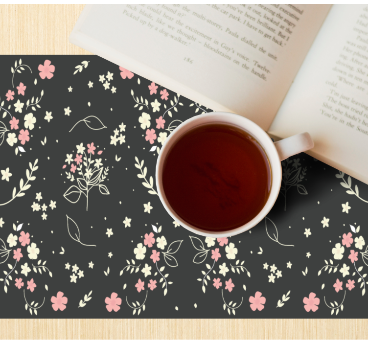 Tischsets originell blühende elementoberfläche - TenStickers