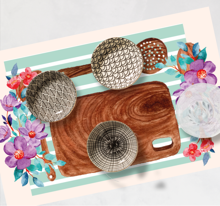 Tischsets originell elegante kulinarische szenerie - TenStickers