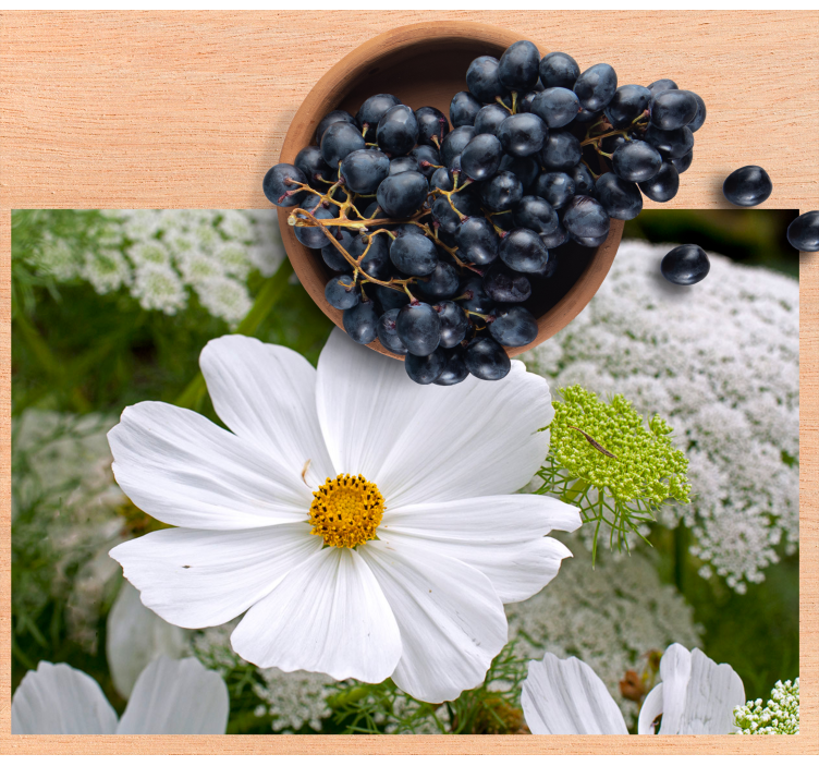 Tischsets originell elegante weiße blüten - TenStickers