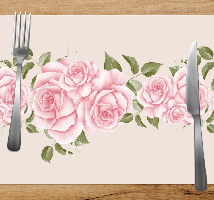 Tischsets originell elegantes rosenarrangement - TenStickers