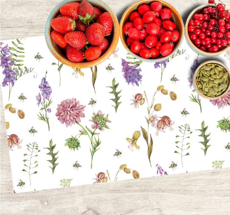 Tischsets originell im floralen botanischen design - TenStickers