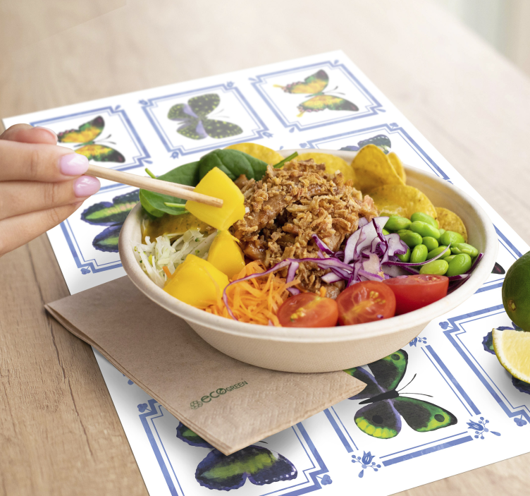 Tischsets originell im schmetterlingsdesign - TenStickers