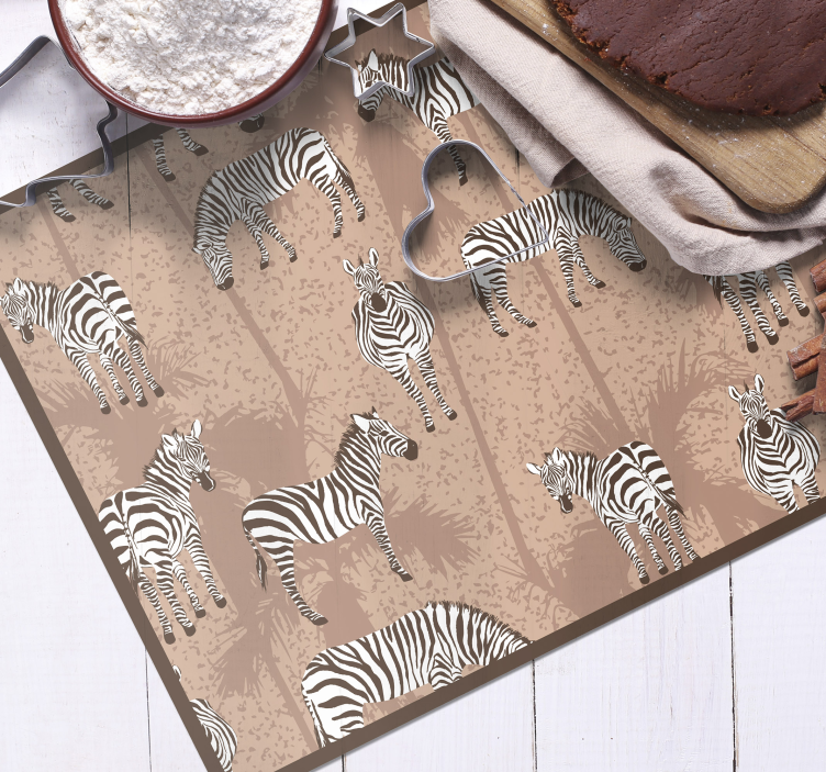 Tischsets originell im zebra-print-stil - TenStickers
