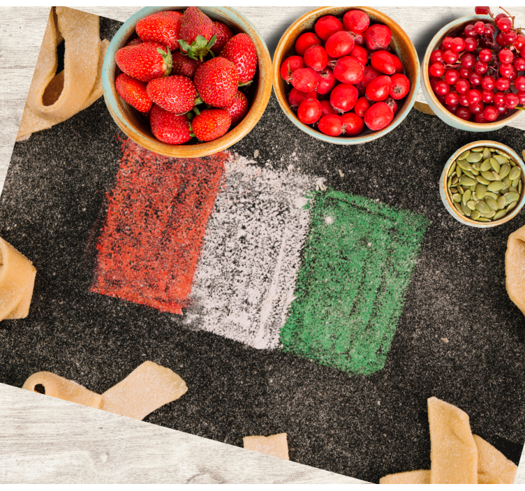 Tischsets originell italienische flagge kulinarik - TenStickers