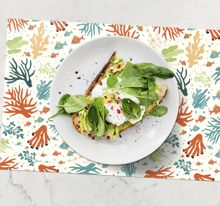 Tischsets originell lebhaftes korallenmuster - TenStickers