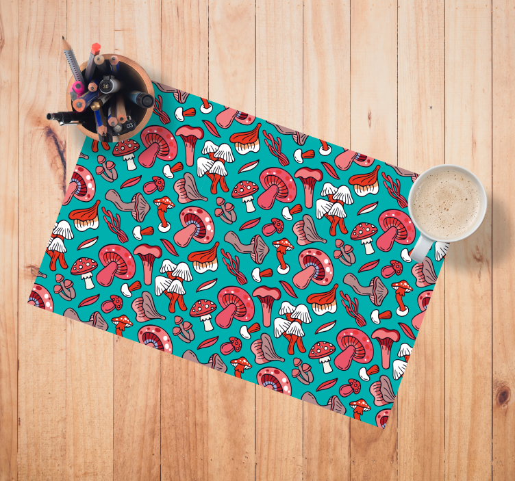 Tischsets originell lebhaftes pilzkonzept - TenStickers