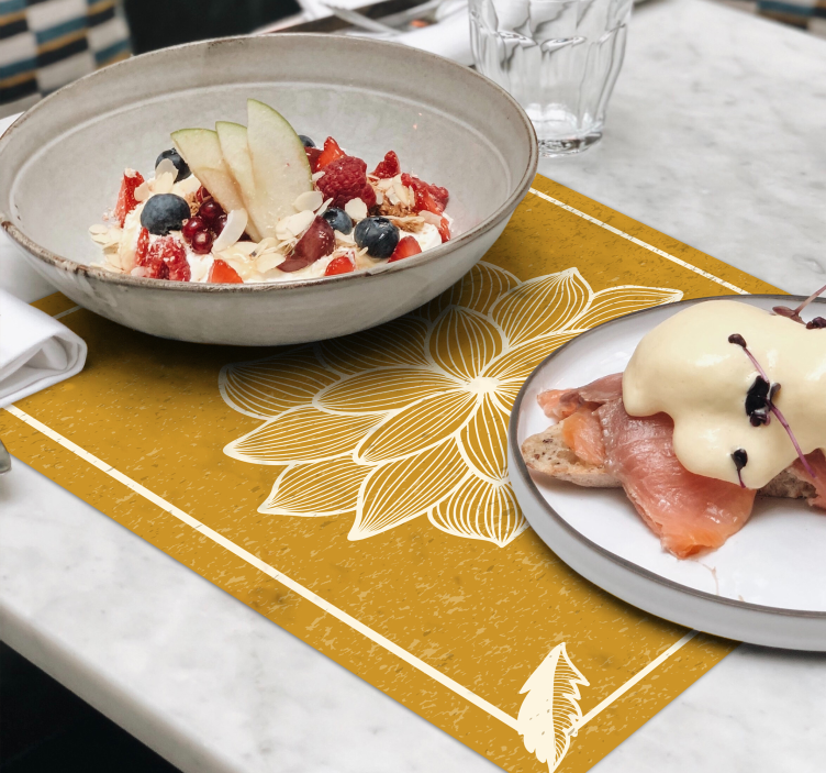 Tischsets originell mit anmutigem botanischen motiv - TenStickers